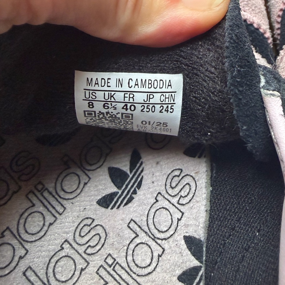 Adidas Black and Light Pink Trainers - Picture 5 of 5